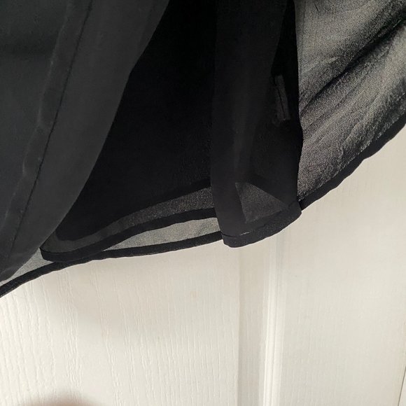 Michael Kors - Black Sleeveless Ruffle Tank Top - Picture 4 of 7